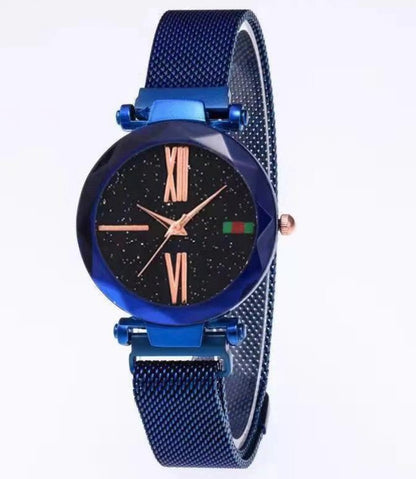 Starry Sky Women's Watch With Magnet Mesh And Diamond Quartz Watch