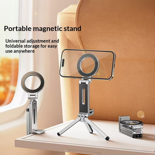 Portable Magnetic Phone Holder – Clip-On, Rotating & Folding for Travel | Gleeku